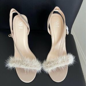 Beverly Hills Polo Club Fuzzy Beige Stiletto Shoes